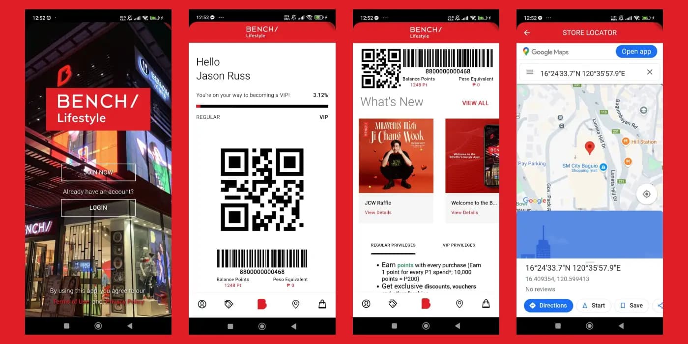 Bench Lifestyle - Customer Loyalty & Promo App