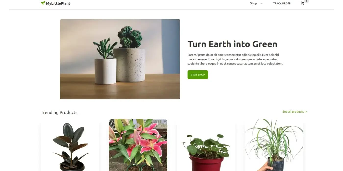 MyLittlePlant - E-Commerce Application